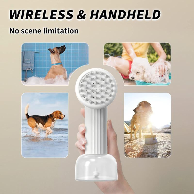 Uahpet Auto-Foaming Dog Bath Brush