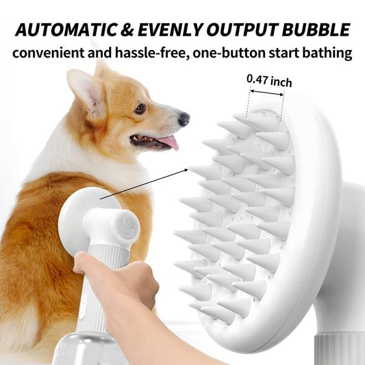 Uahpet Auto-Foaming Dog Bath Brush