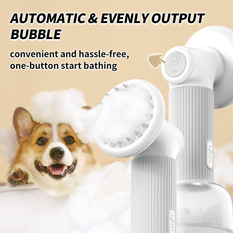 Uahpet Auto-Foaming Dog Bath Brush