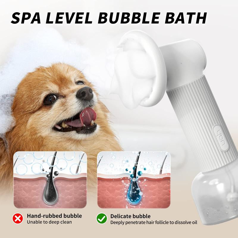 Uahpet Auto-Foaming Dog Bath Brush
